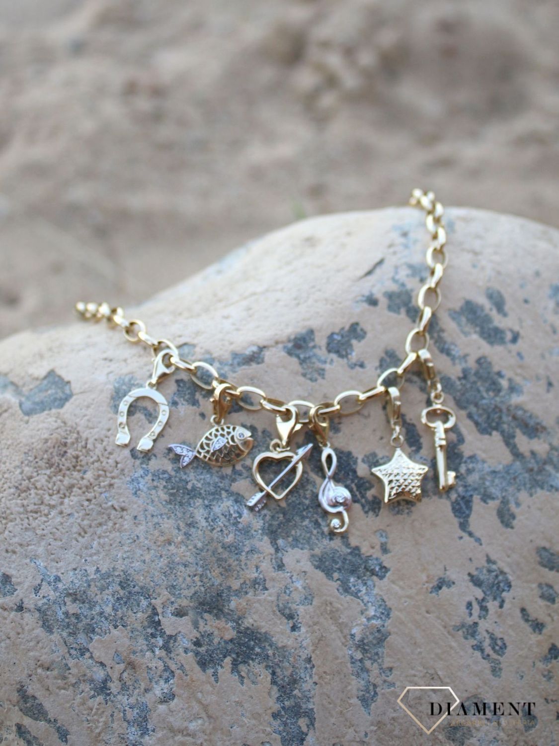 Złota zawieszka charms do bransoletki 333 ryba.jpg